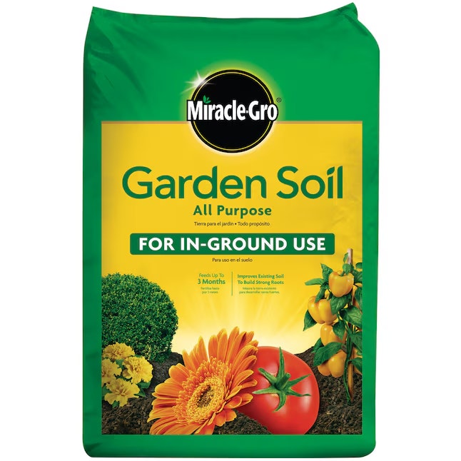 Miracle-Gro In-Ground Use 0.75-Cu. Ft. All-purpose Garden Soil for 5 for $10 + free shipping w/ $35 for members Miracle-Gro In-Ground Use 0.75-Cu. Ft. All-purpose Garden Soil for 5 for $10 + free shipping w/ $35 for members