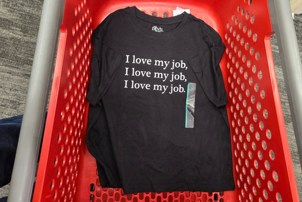 graphic t-shirt in a target cart