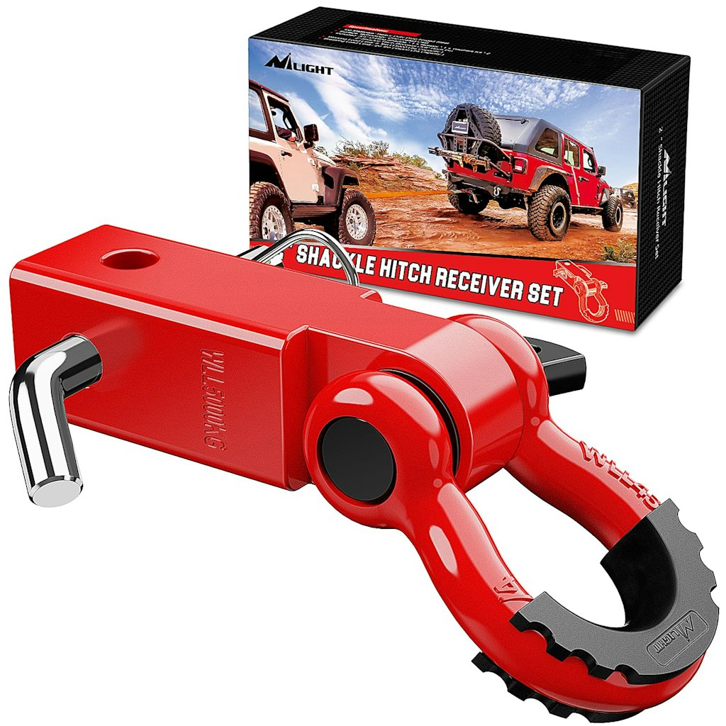 Nilight 2″ Shackle Hitch Receiver w/ 3/4″ D-Ring Towing Kit: $26 Nilight 2" Shackle Hitch Receiver w/ 3/4" D-Ring Towing Kit: $26
