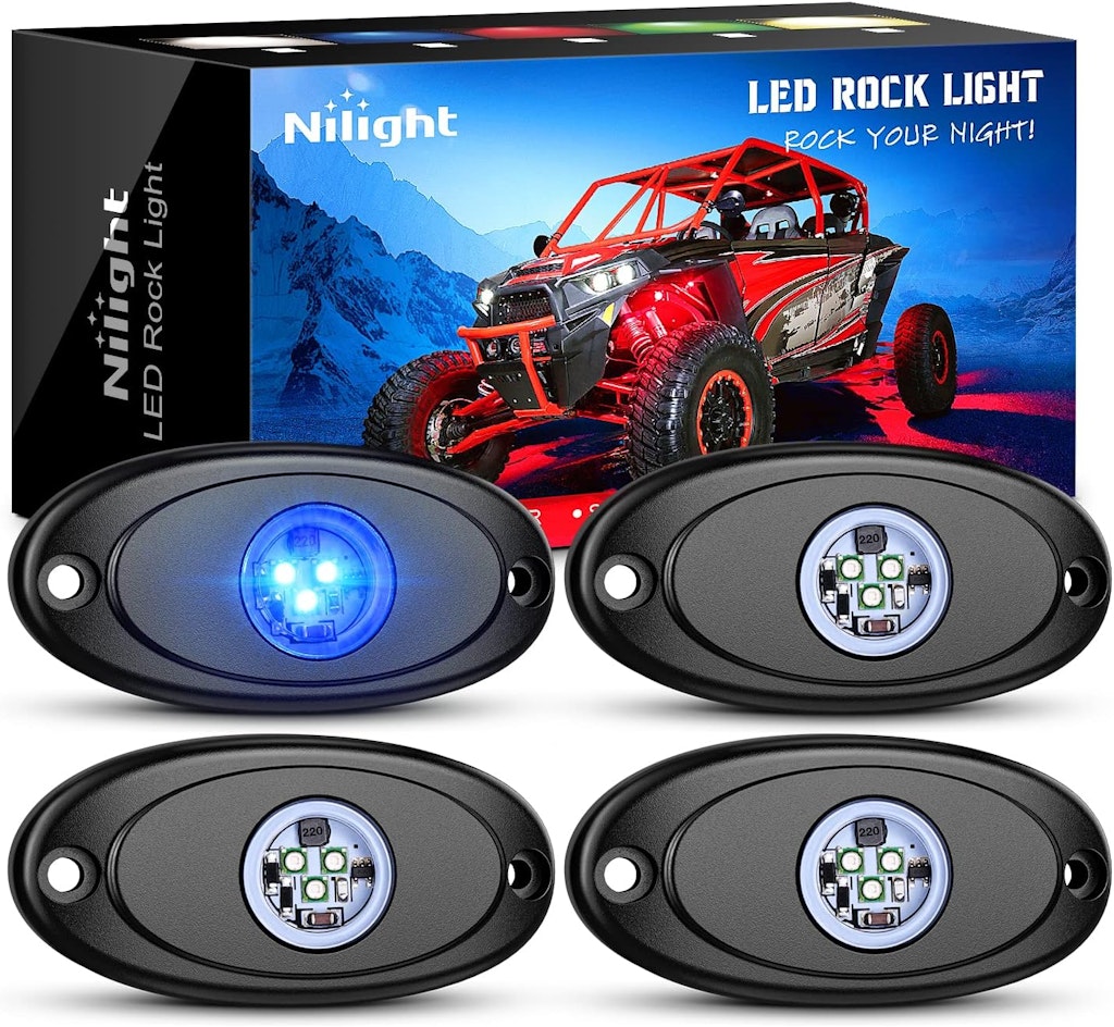 Nilight 4-Piece LED Rock Light Pods for $21 + free shipping w/ Prime Nilight 4-Piece LED Rock Light Pods for $21 + free shipping w/ Prime