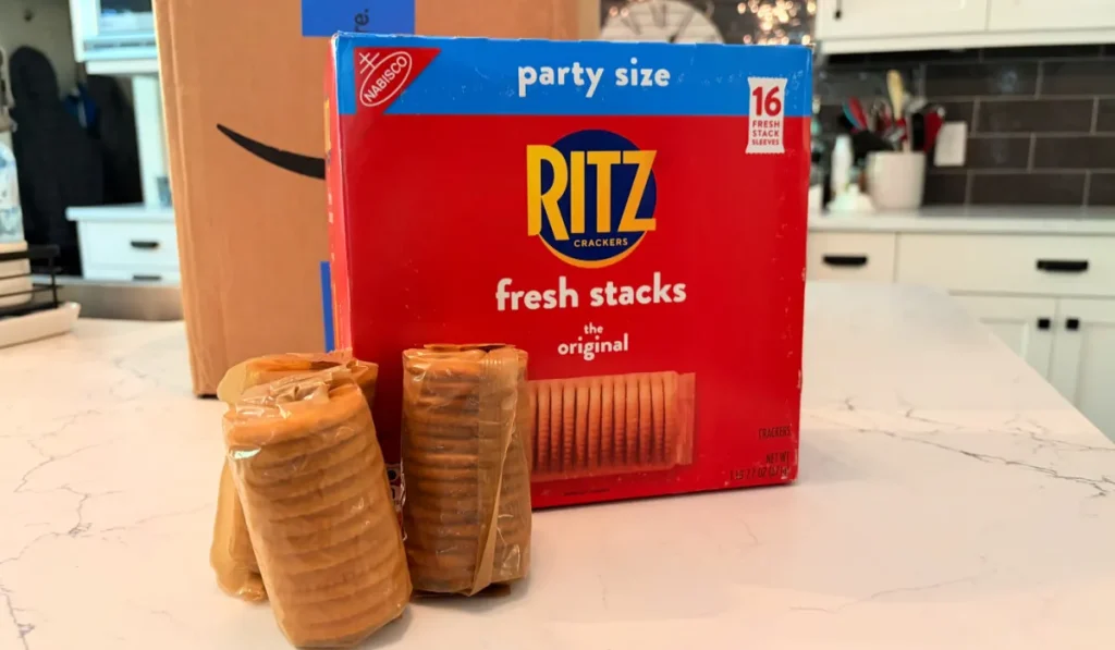 Box of Ritz crackers on countertop