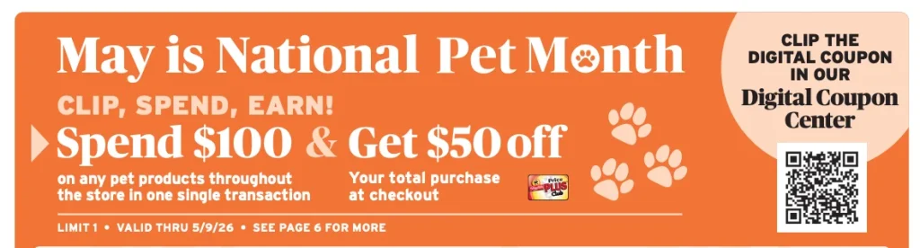 Stock Up With ShopRite’s $50/$100 Pet Care Digital Coupon Event! Stock Up With ShopRite’s $50/$100 Pet Care Digital Coupon Event!