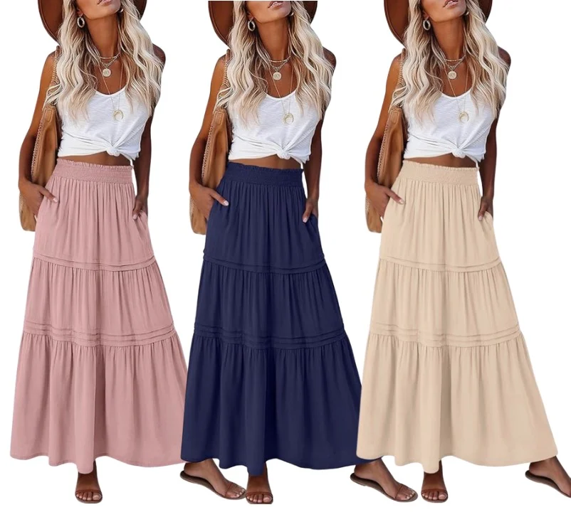 Women’s Flowy Maxi Skirt only $16.19! Women's Flowy Maxi Skirt only $16.19!