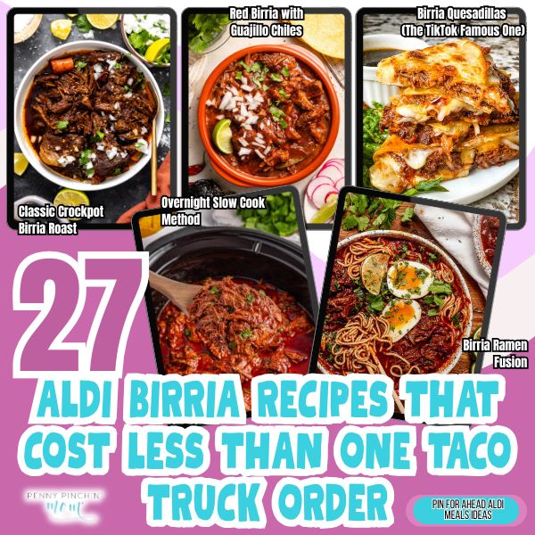 27 Aldi Birria Recipes That Cost Less Than One Taco Truck Order Cheap birria tacos at home: 27 Aldi birria recipes in bowls and on plates, ready to serve for less than taco truck costs.