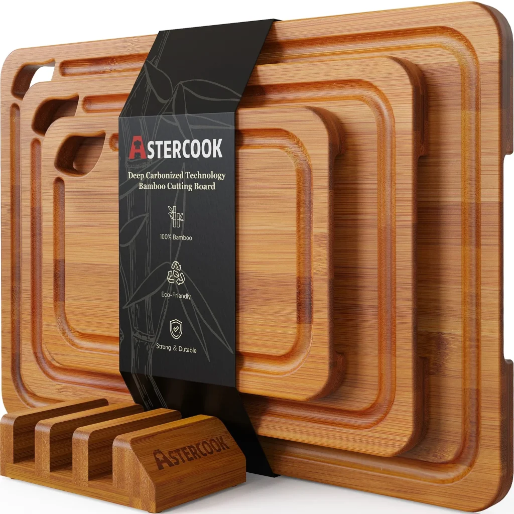 Astercook 4-Piece Wood Cutting Board Set only $23.79!