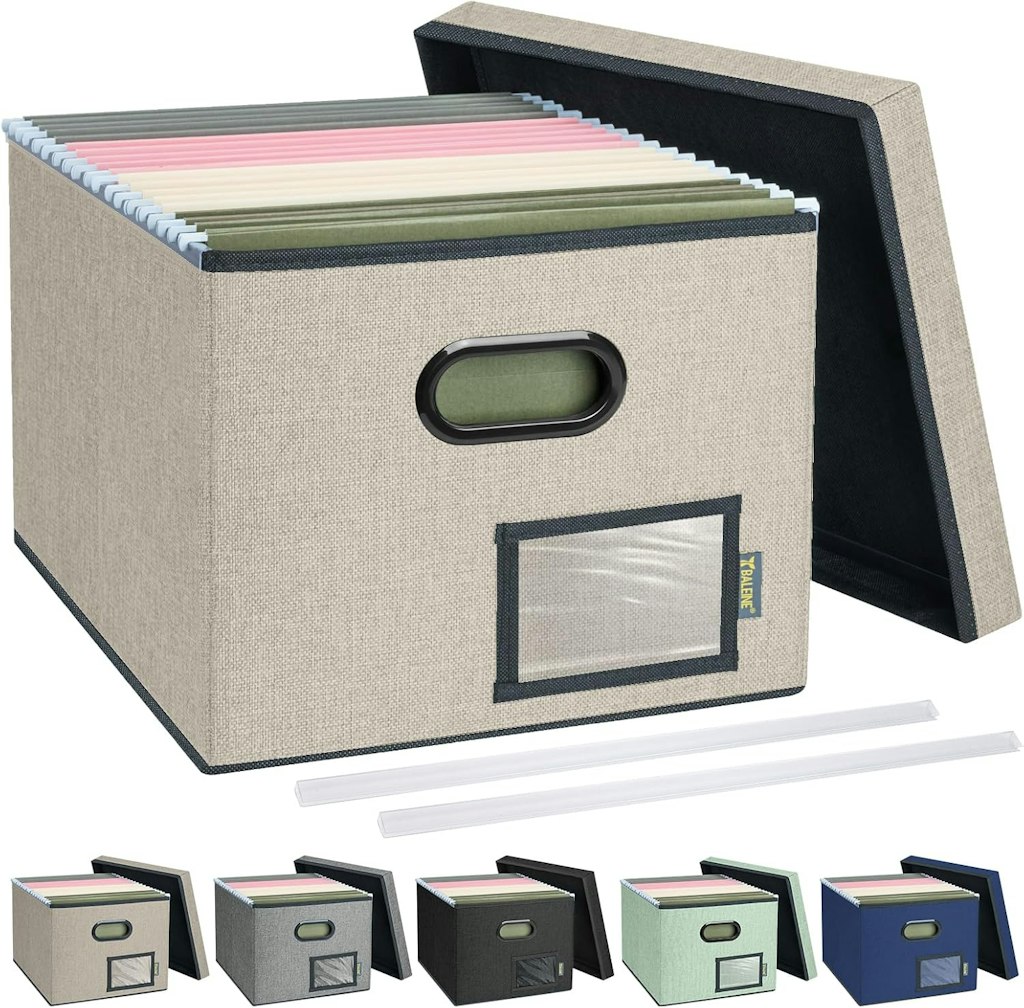 Baleine Hanging File Organizer Box with Lid: From $16 Baleine Hanging File Organizer Box with Lid: From $16