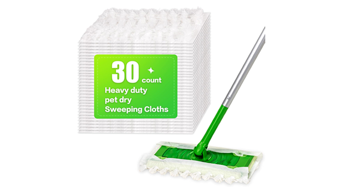Heavy Duty Dry Sweeping Cloths Compatible with Sweeper Mop, 30 Count – Just $7.64! Heavy Duty Dry Sweeping Cloths Compatible with Sweeper Mop, 30 Count – Just $7.64!