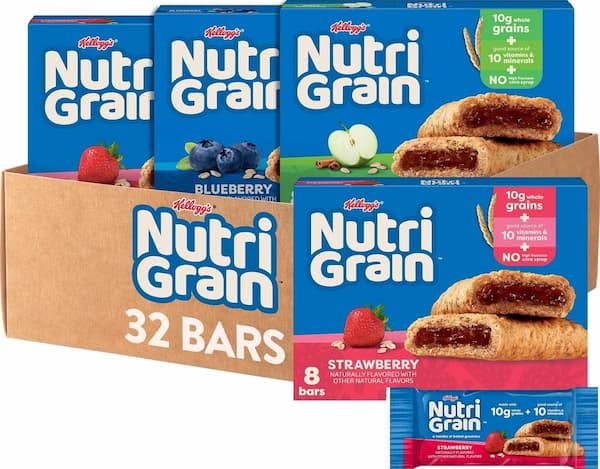 Nutri-Grain Soft Baked Breakfast Bars, 32 count only $7.48 shipped! Nutri-Grain Soft Baked Breakfast Bars