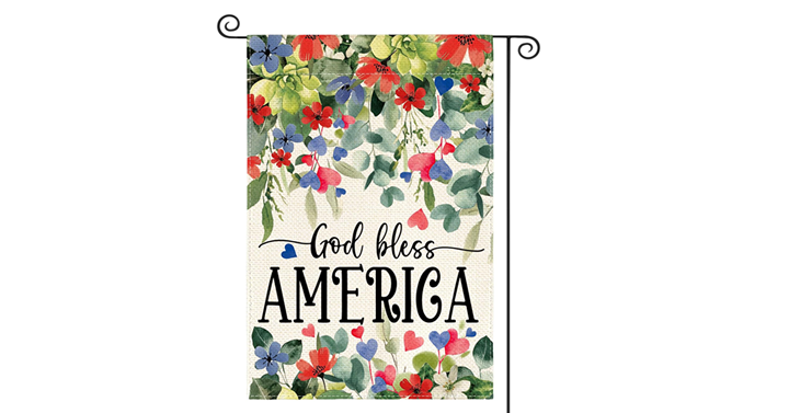 Patriotic Flowers 4th of July Garden Flag – 12×18 Inch, Double Sided – Just $4.99! Patriotic Flowers 4th of July Garden Flag – 12×18 Inch, Double Sided – Just $4.99!