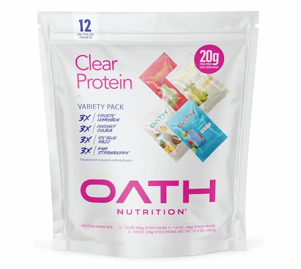 *RARE* Oath Clear Protein Powder Variety Pack, 12-Count only $24.93 shipped, plus more! *RARE* Oath Clear Protein Powder Variety Pack, 12-Count only $24.93 shipped, plus more!