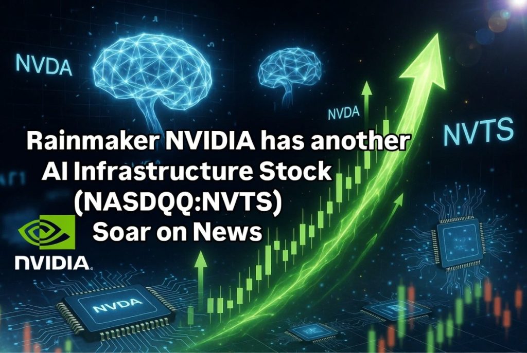 Rainmaker NVIDIA has another AI Infrastructure Stock (NASDAQ:NVTS) Soar on News