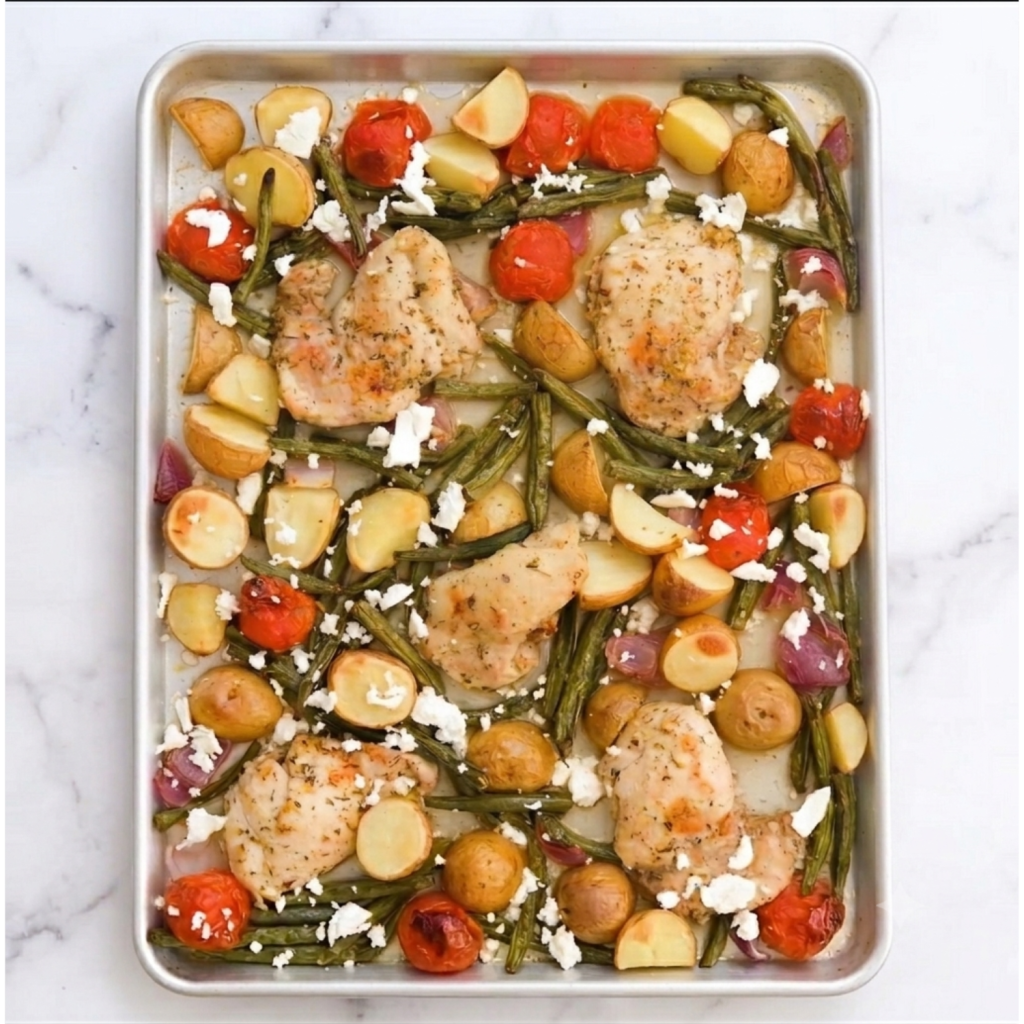 Sheet Pan Lemon Garlic Chicken You’ll Want Every Week (with Potatoes & Feta) Sheet Pan Lemon Garlic Chicken You'll Want Every Week (with Potatoes & Feta)