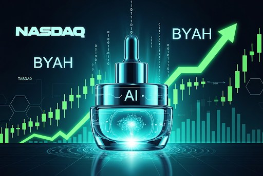 Skincare Technology Integrates AI and Stock Soars (NASDAQ: BYAH) Park Ha Biological Technology BYAH skincare AI partnership stock chart