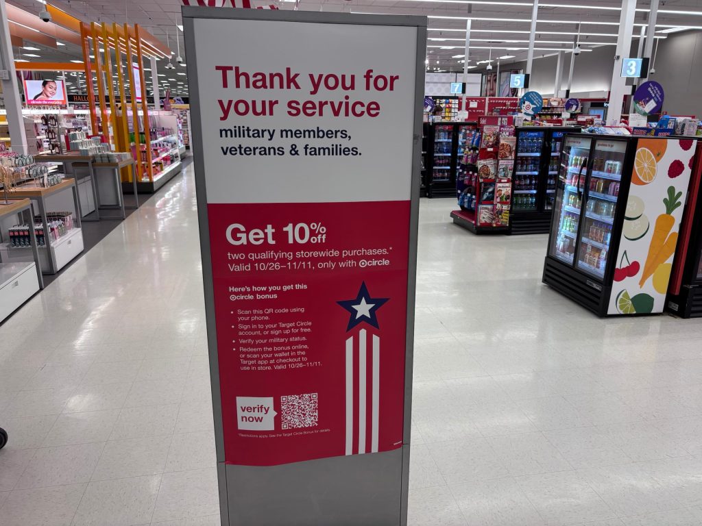 Target: Extra 20% Off for Military & Veterans! Target: Extra 20% Off for Military & Veterans!