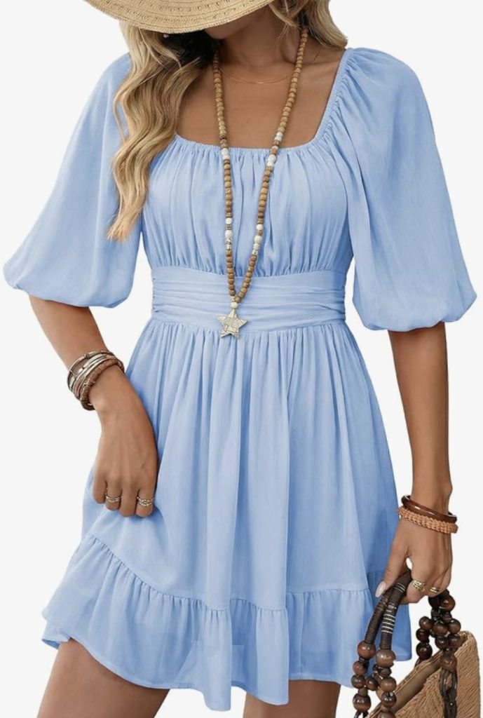 Women’s Square Neck Tie Back Dress only $13.44! Women's Square Neck Tie Back Dress only $13.44!
